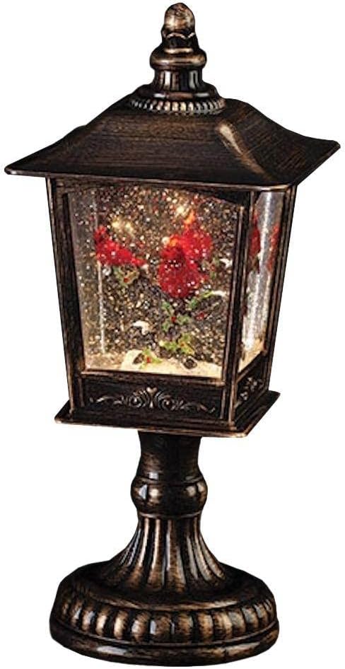 Roman 133518 Led Swirl Black Lantern, 12 inch Height