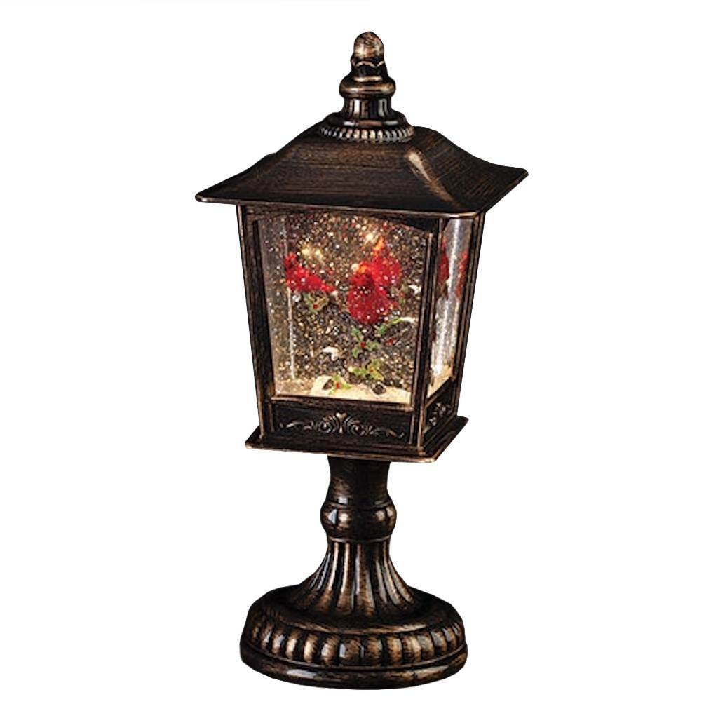 Roman 133518 Led Swirl Black Lantern, 12 inch Height