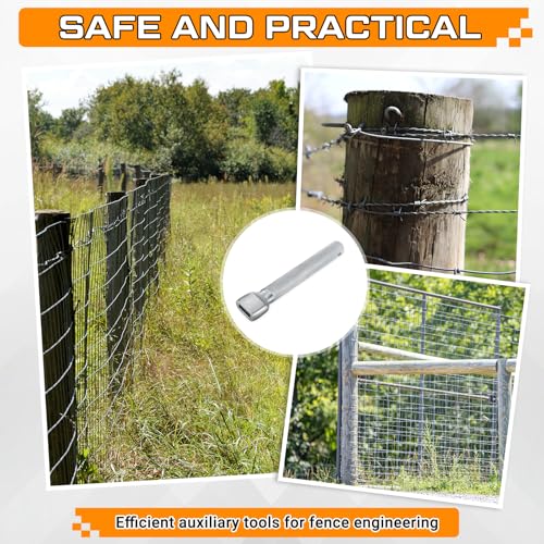 Image of LEIFIDE 1 Pack 6.3 x 0.7 x 1.2 Inches Galvanized Steel Fence Stapler Gun Nail Gun Screwdriver, Easy to Operate, Suitable for 2 Inches Fence Studs, for Fencing Construction and Maintenance