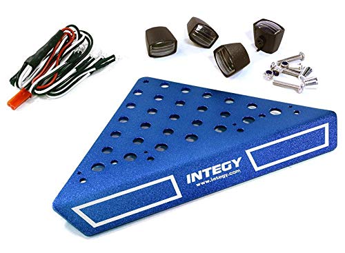Integy RC Roof Top Alloy Armor Protection Plate w/Lights for 1/10 Scale Crawler (W=148mm)