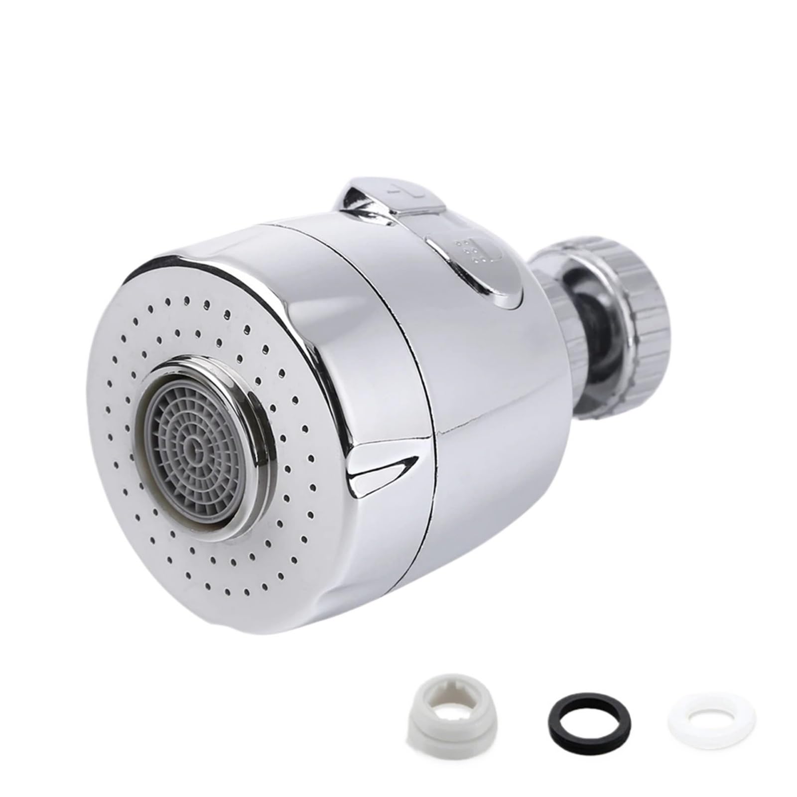 Goxqit One Color 360 Degree Swivel Kitchen Faucet Aerator Adjustable Three Mode Sprayer Filter Diffuser Water Saving Nozzle Bath Connector For Kitchen Basin(3 Modes-7.4 * 5.5Cm)