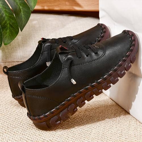 Flat Shoes for Women Soft Bottom Round Toe Flat Loafers Breathable Non-Slip Walking Shoes Mom Loafers Fall Winter Casual Shoe Comfortable Lightweight Walking Going Out Footwear4