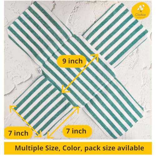 Image of Set of 2 Cotton Double Layer Roti Clothes Wrap with Flaps Muslin Cloth for chapati for hot case Kitchen Chapati Cloth wrap roti Cloth (2, Green & Blue)