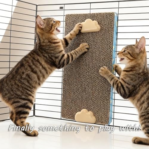Rascador para gatos montaje pared 20x20 cm cartón miniatura 4