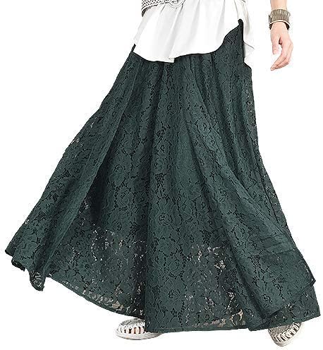 ピンクハウス ボトムス ワイドパンツ ガウチョ 総カットワーク刺繍 裾