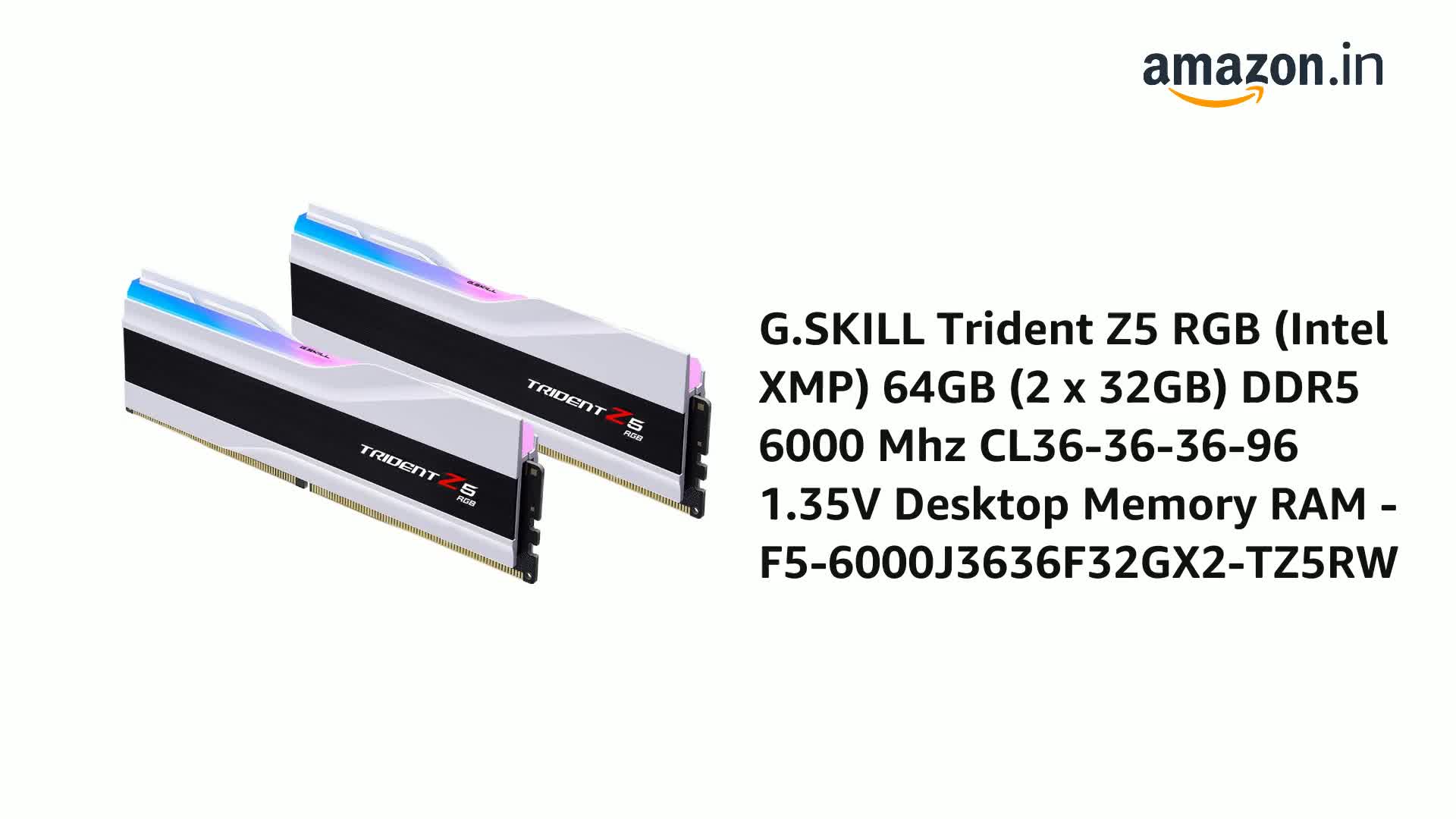 Amazon.in: Buy G.SKILL Trident Z5 RGB (Intel XMP) 64GB (2 x 32GB