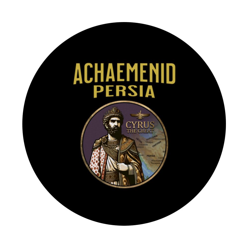 Cyrus the Great Achaemenid Persia Zoroastrianism PopSockets Swappable PopGrip, Black - Image 3