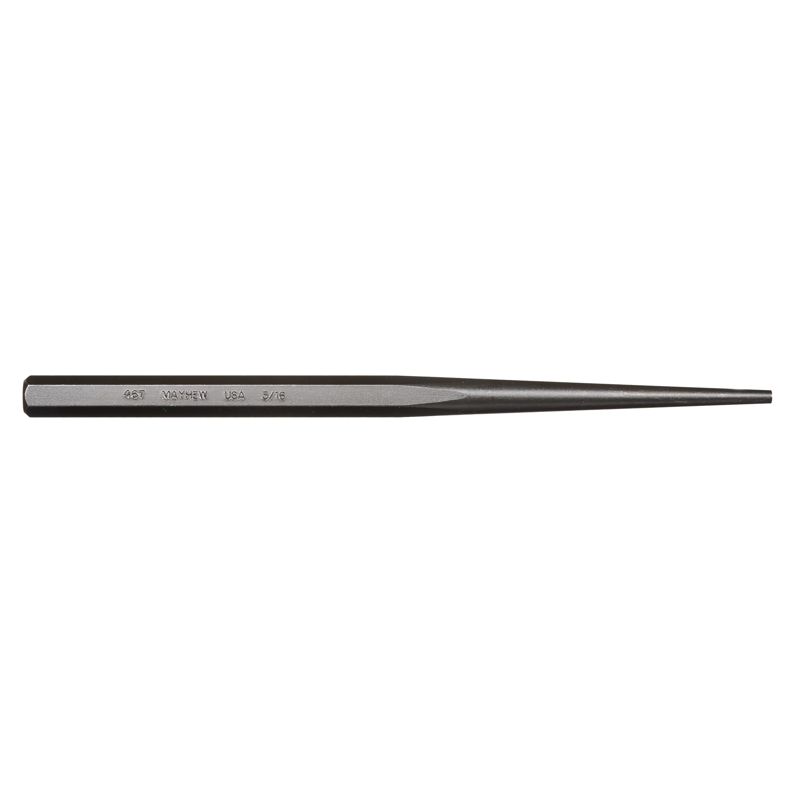 Mayhew Tools 72012 Line-Up Punch, 3/16", Shot Blast Finish