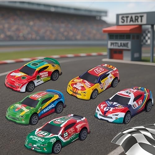 Image of SHAKTISM Die Cast Metal Toy Cars Set - 1:43 Scale Pull Back Action Cars with Open Doors, 4 Model Designs, Mini Vintage Car Collection for Kids Boys Girls, Gift Toy (Die-Cast Car Set 8Pcs)