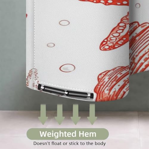 Rideau de douche lavable anti-moisissure pour supprimer l'eau au sol - 5