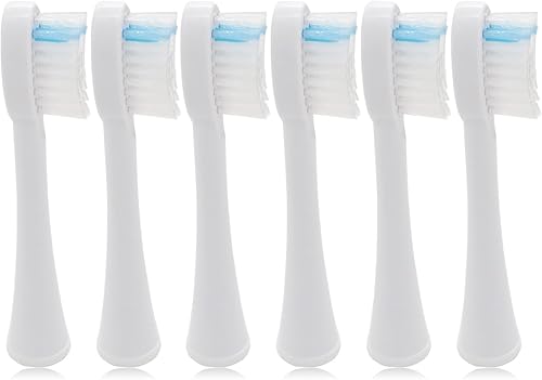 Miniatura 3 de Cabezales de repuesto para Waterpik SF-02W, SF-03W, SF-01W Sonic FCushion 2.0, cabezal de cepillo con tapa, 6 unidades, color blanco