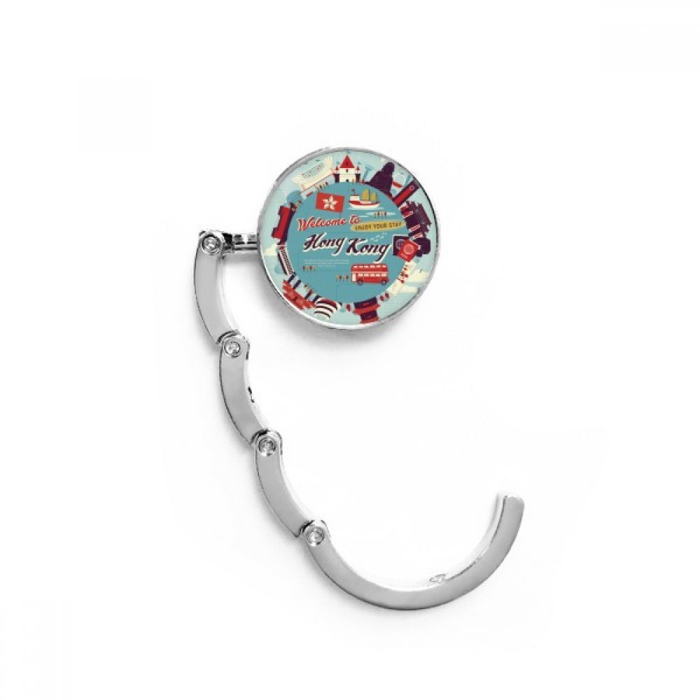 Accroche-sac pliable table bureau porte-sac compact rond multicolore