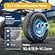VIVOHOME Robuster Gartenwagen aus Stahlgeflecht zusammenklappbar Handwagen bis 400kg mit 4” Luftreifen Transportwagen mit Metallgittern mit 180° drehbarem Griff für Garten Camping Festival
