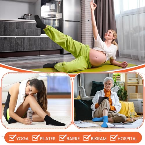 Image of Liitrsh 60 or 150 Pairs Pilates Grip Socks Bulk Unisex Non Slip Yoga Grippy Socks Woman for Adults Yoga Pilates Hospital