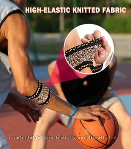 Image of 1 Pair Elbow Compression Sleeve, Elbow Brace Support For Tendonitis and Tennis Elbow, Golfers, Arthritis, Pain Relief (Brown, Medium)
