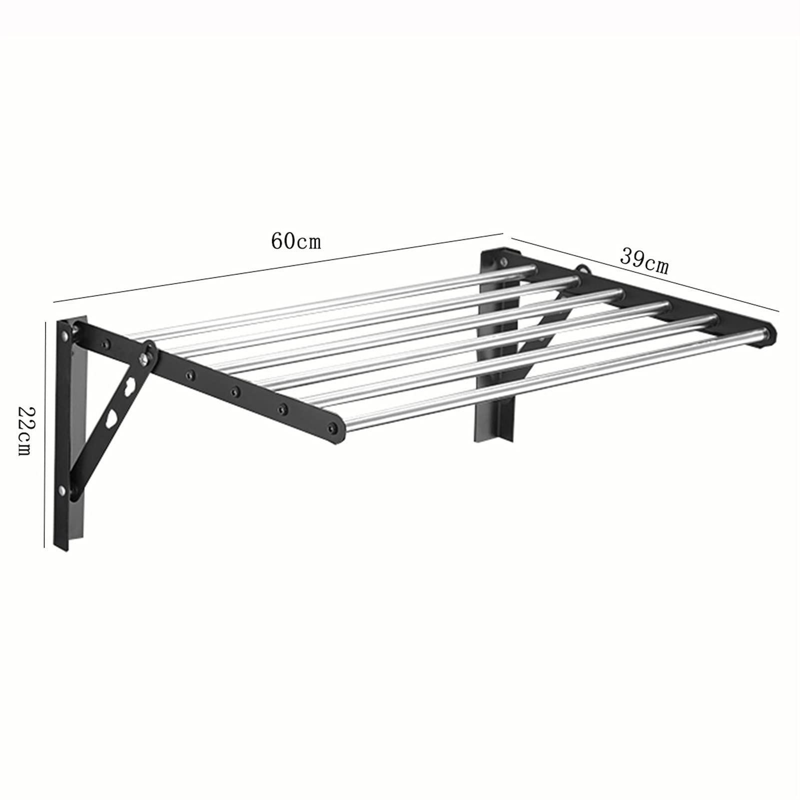 Stendibiancheria Retrattile da Parete salvaspazio, appendino per bucato da Interno/Esterno, Filo stendibiancheria espandibile da 60 cm per soluzioni efficienti