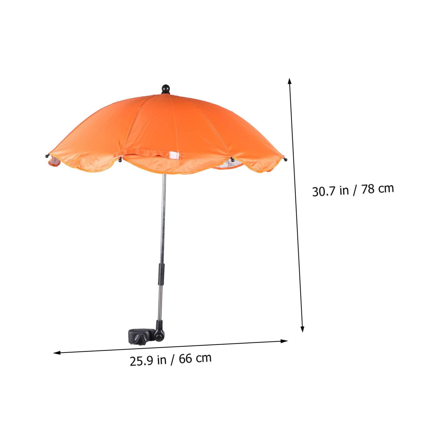 Ombrellone con Protezione Upf Parasole con Clip Parasol per Passeggini Sedie e Sedie con Rivestimento Riflettente