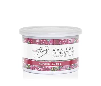 ItalWax Raspberry Flex Liposoluble Transparent Wax Soft Strip Wax 14 oz.
