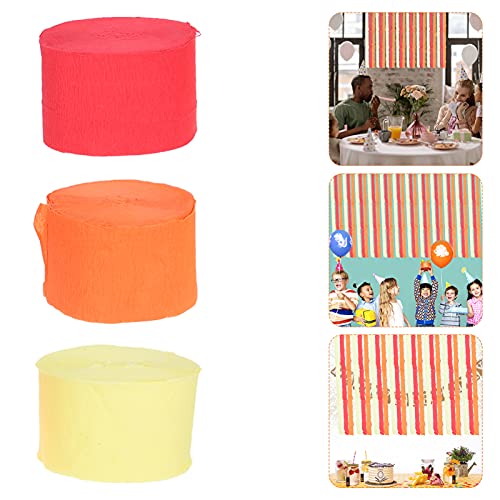 Aboofan 12 Rolls Crepe Paper Streamers Halloween Crepe Paper Ribbon For Thanksgiving Birthday Wedding Festival Ornament Red Orange Yellow #TOP1