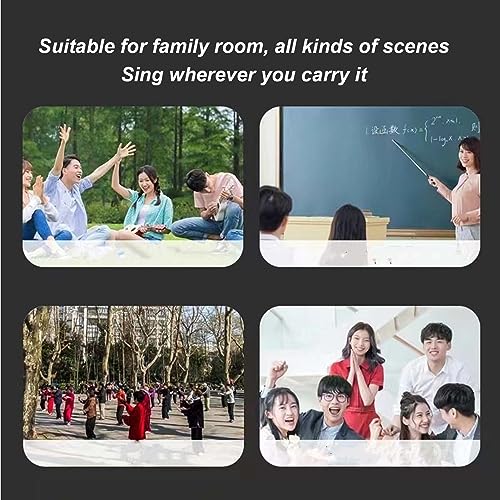 Máquina de karaokê Máquina de karaokê Com 2 Microfones Sem Fio 15W Alto-falante Portátil Conjunto de