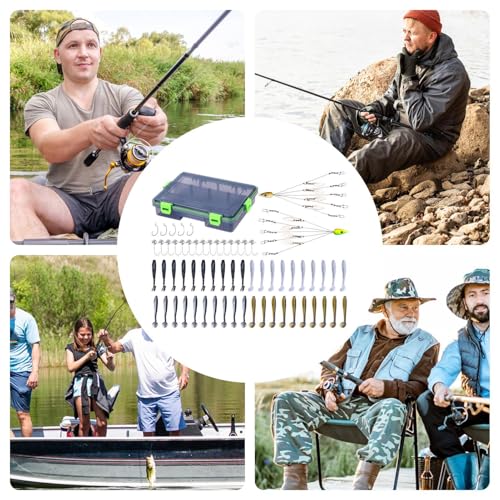 Kit leurres truite T-Tail équipement de pêche portable en rivière - 4