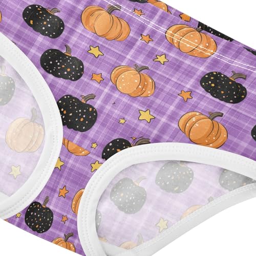 Girls Underwear Soft Cotton Pumpkin Check Kids Panties in Sizes 2/3t, 4t, 5t, 6 and 84