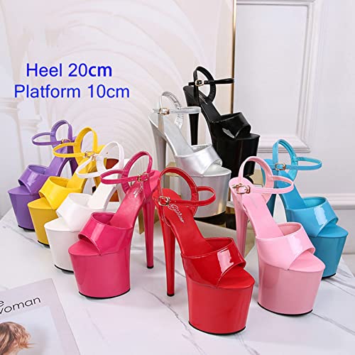Bopchk Show Sandals 20 cm High Heels Platform Sandals Girls Shoe Party Club Naked Color Dress Party Shoes2