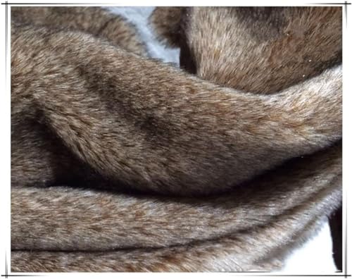 MekUk Faux Fur Faux Fur Fabric 160cm Wide Brown Mixed