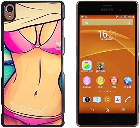 sexy Bikini lady pattern Hard Plastic and Aluminum Back Case For Sony Xperia Z3