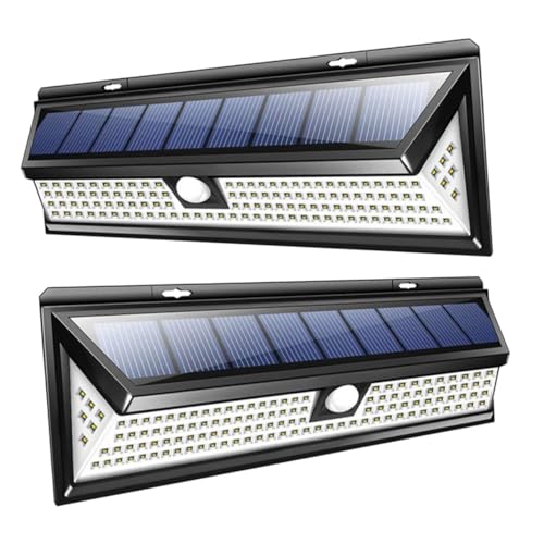 Lampe solaire murale LED contre l'obscurité extérieure éclairage automatique entrée garage