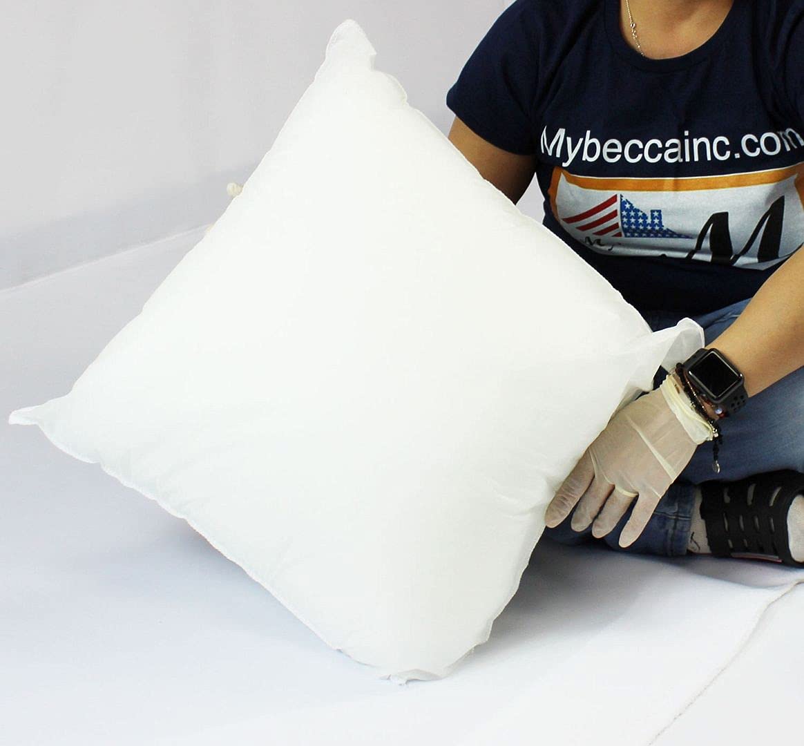 Mybecca 20 X 20 Sham Stuffer Square Pillow Insert Polyester, White