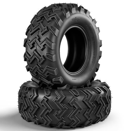 TRIBLE SIX 22x8-10 ATV/UTV Tires Set of 2 4PR 22x8x10 All-Terrain Tires Heavy Duty Tubeless Non-Directional Tread for Mud Trail Sand