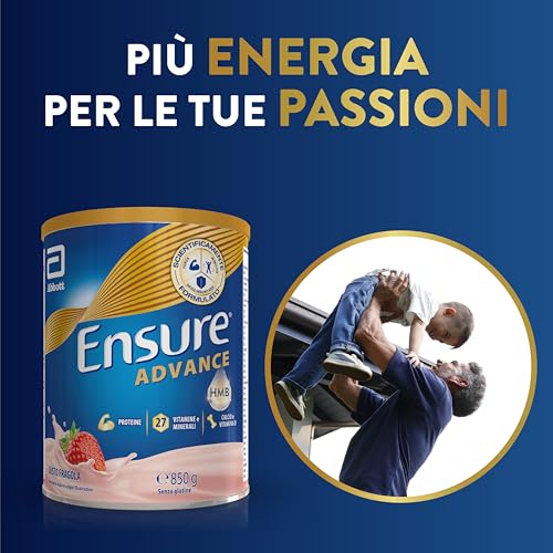 Ensure Advance Integratore Alimentare Proteico In Polvere, Con 27 Vitamine E Minerali, Integratore Alimentare Con Proteine, Calcio E Hmb, Confezione 850G, Gusto Fragola - 6