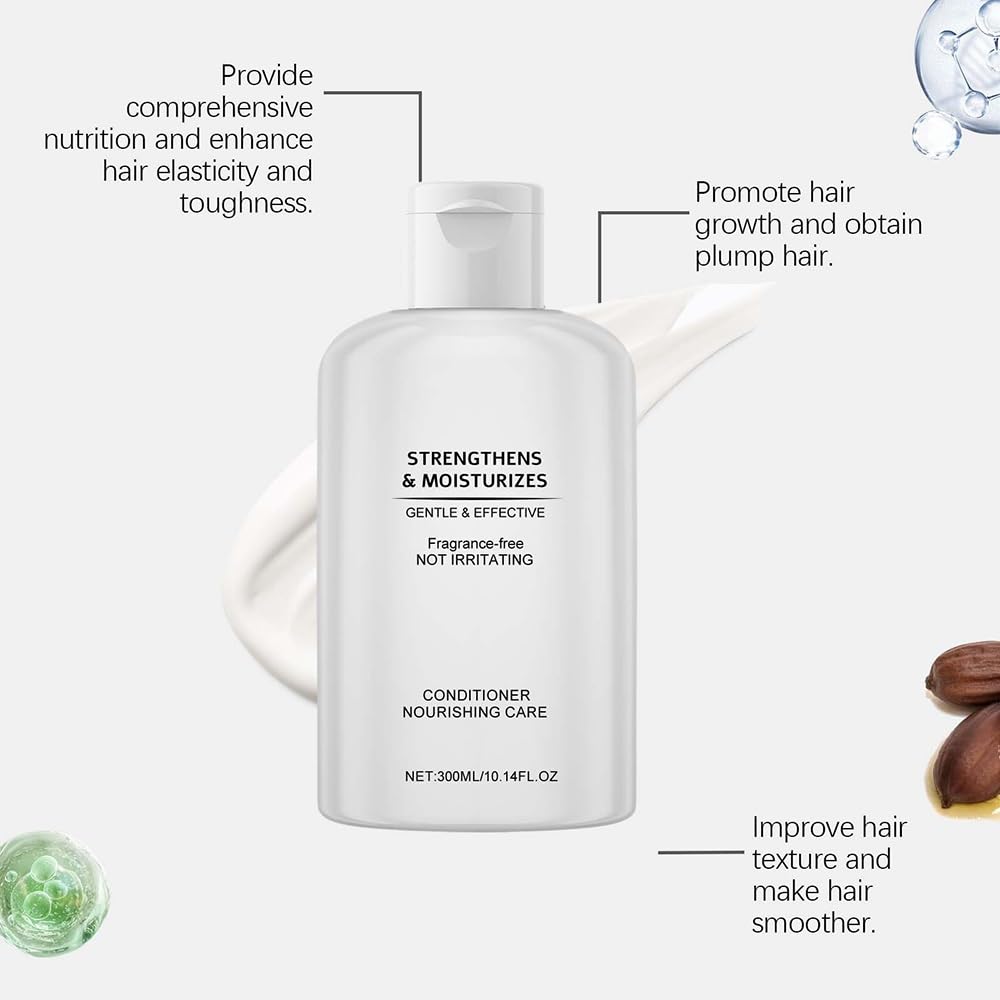 Balsamo for capelli idratante rinforzante senza profumo | Cura quotidiana dei capelli idratante delicata e non irritante(2PCS)