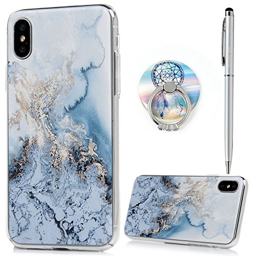 GEMYON iPhone X Case, Marble Design,Shockproof Clear Bumper TPU Soft Case Rubber Silicone Skin Cover Case for iPhone X