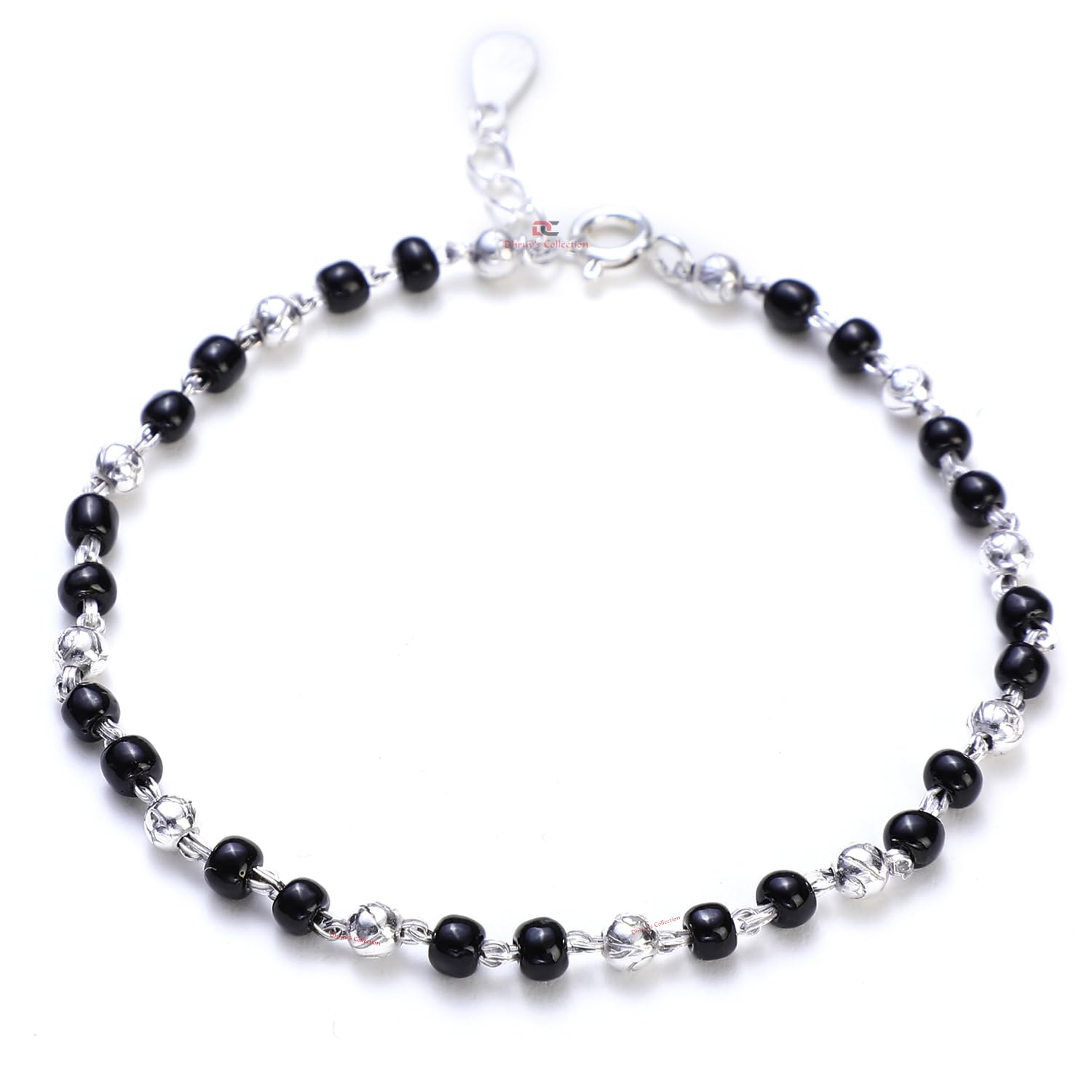 DHRUVS COLLECTION 925 Pure Silver Adjustable Moti Nazariya Bracelet For Girls & Women (6” + 1” Adjustable Chain) (B0CZHYDS47) Amazon Price History, Amazon Price Tracker