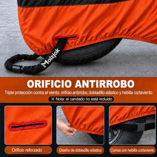 Maizjok® Funda Moto Impermeable, Cubierta Moto Exterior Interior 210D - Imagen 6