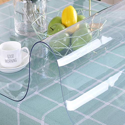 Nappe transparente en vinyle imperméable 85x140 cm pour la protection de table - 6