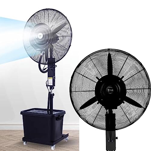 IYUESQ Ventilador de Pedestal Ventilador de pulverización de nebulización Industrial, Ventilador de circulación de Aire de nebulización oscilante, Ventilador de circulación de Aire de Ref