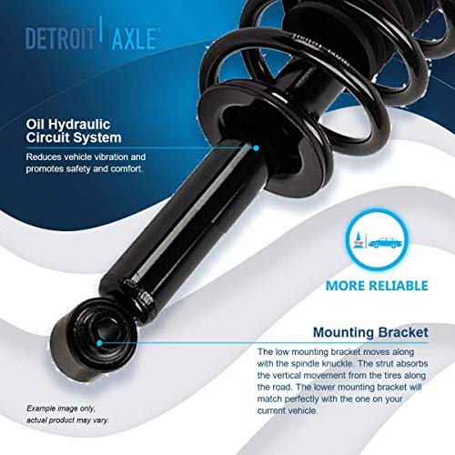Image of Detroit Axle - 8pc Struts Kit for Chrysler 200 Sebring Dodge Avenger Complete 4 Struts with Coil Spring 4 Sway Bar End Links Front and Rear Replacement Struts Shocks Assembly Suspension