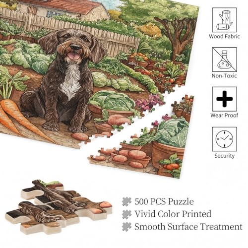 Rompecabezas de madera de perro Pointer de 500 piezas para decorar tu salón en primavera 6