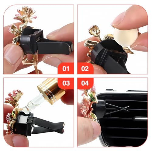 Image of 2 Pcs Ladybug Air Vent Clips, Red Lady Bug Car Air Diffusers Fresheners Cute Bling Gifts (Not Contain Air Freshener)