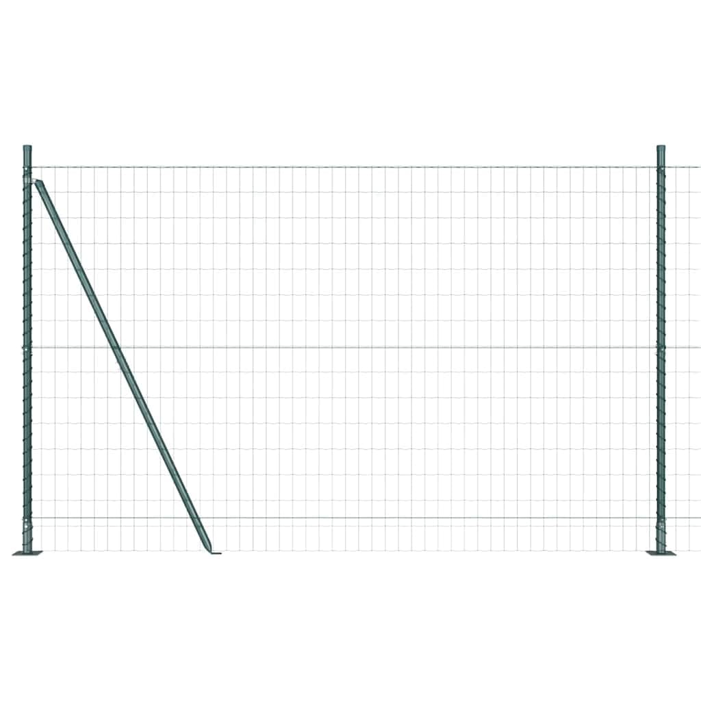 Outdoor Garden Fence Panel with Posts 1.2m x 25m Green Steel PVC Weather Resistant Privacy Screen for Yard Terrace Pet Enclosure Strong Durable Modern Boundary Kit