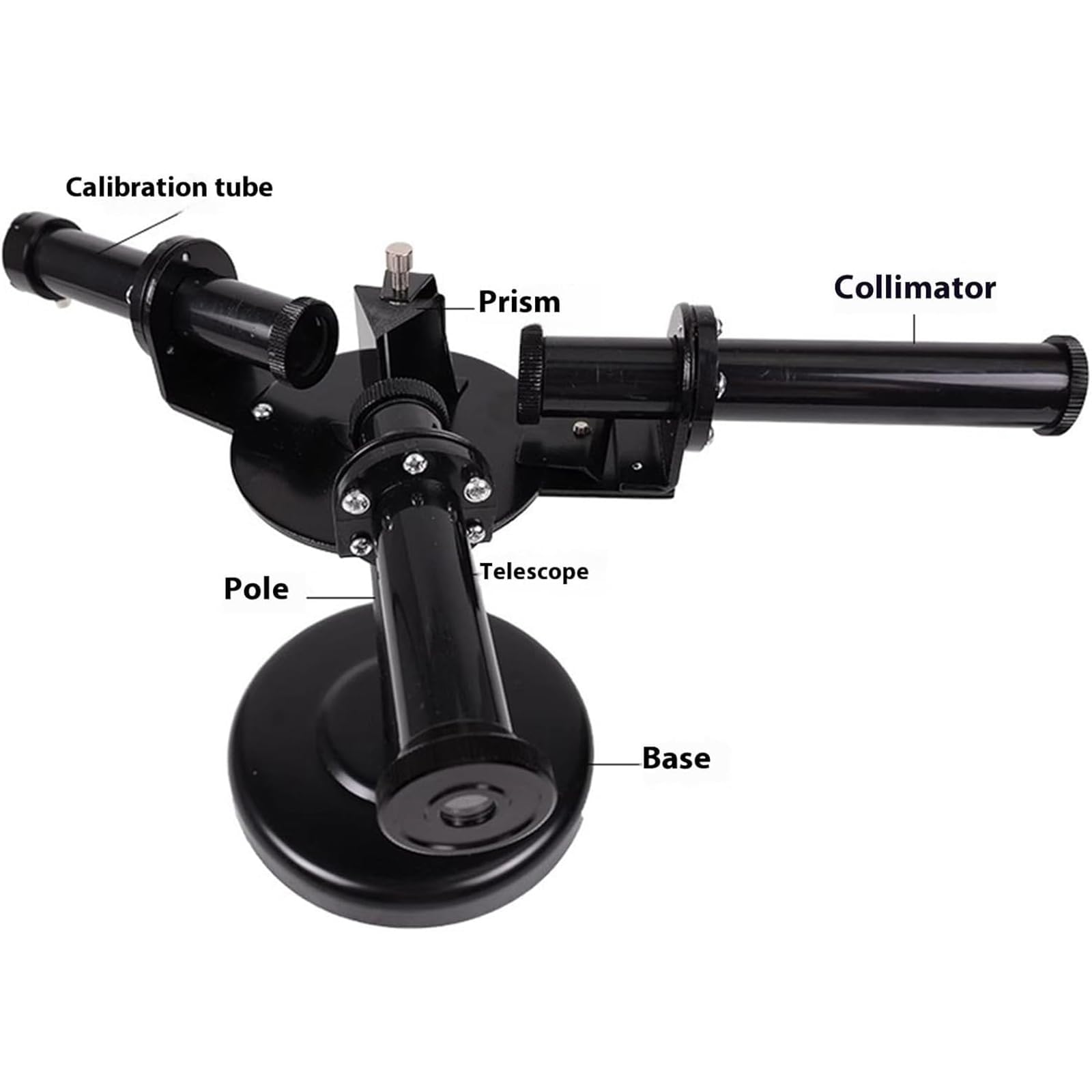 Spectroscope portable avec répartiteur de faisceau à prisme et base ronde pour expériences optiques, enseignement de la physique et analyse de spectre – Idéal pour une utilisation en classe et en