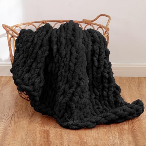 WESHIONGOO Chunky Knit Blanket Throw 40'*40'...