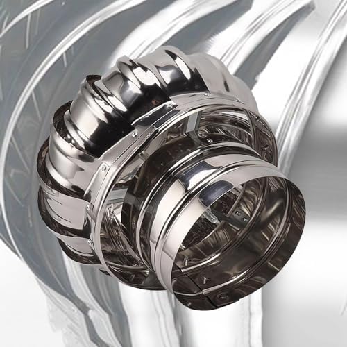 Stainless Steel Roof Wind Turbines Exhaust Cap 6" 8" 10" 12" - Waterproof Flue Vent with 360° Rotation, Rainproof Design for Enhanced Ventilation