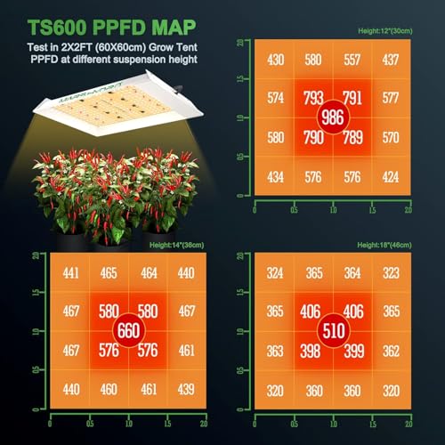 Mars Hydro TS-600-SET 2X2 Grow Tent Kit For New Grower Ts600 Led Grow Light Full Spectrum Indoor Grow Kit 24 Inchx24 Inchx55 Inch Hydroponics Grow Tent 1680D Canvas thumb #8