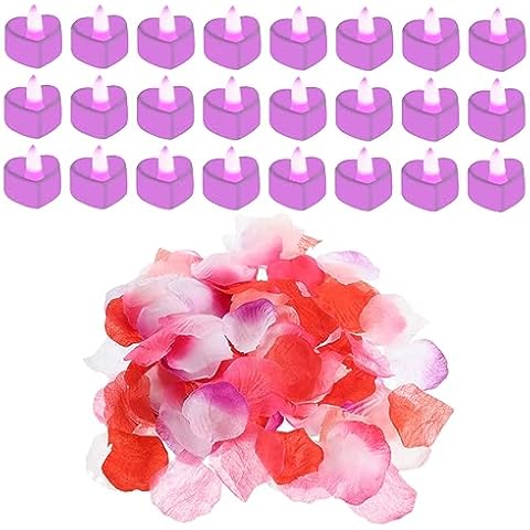 sourcing map Heart Shaped LED Tea Light Candles Cover