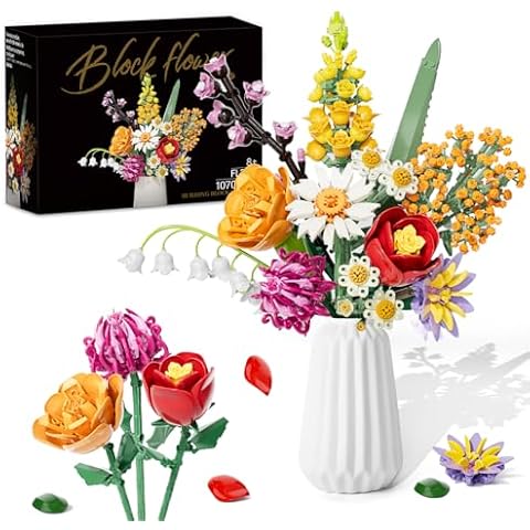 KOJAYHOL Flowers Bouquet Building Set Cover