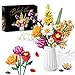 Produktbild Blumenstrauß Bausatz, 1070 Stück Blumen Bauspielzeugset 10 Künstliche Blumen für Flowers, Botanical Kollektion Bauklötze, Geschenke zum Muttertag, Geburtstag, Valentinstag, Vase Nicht Enthalten